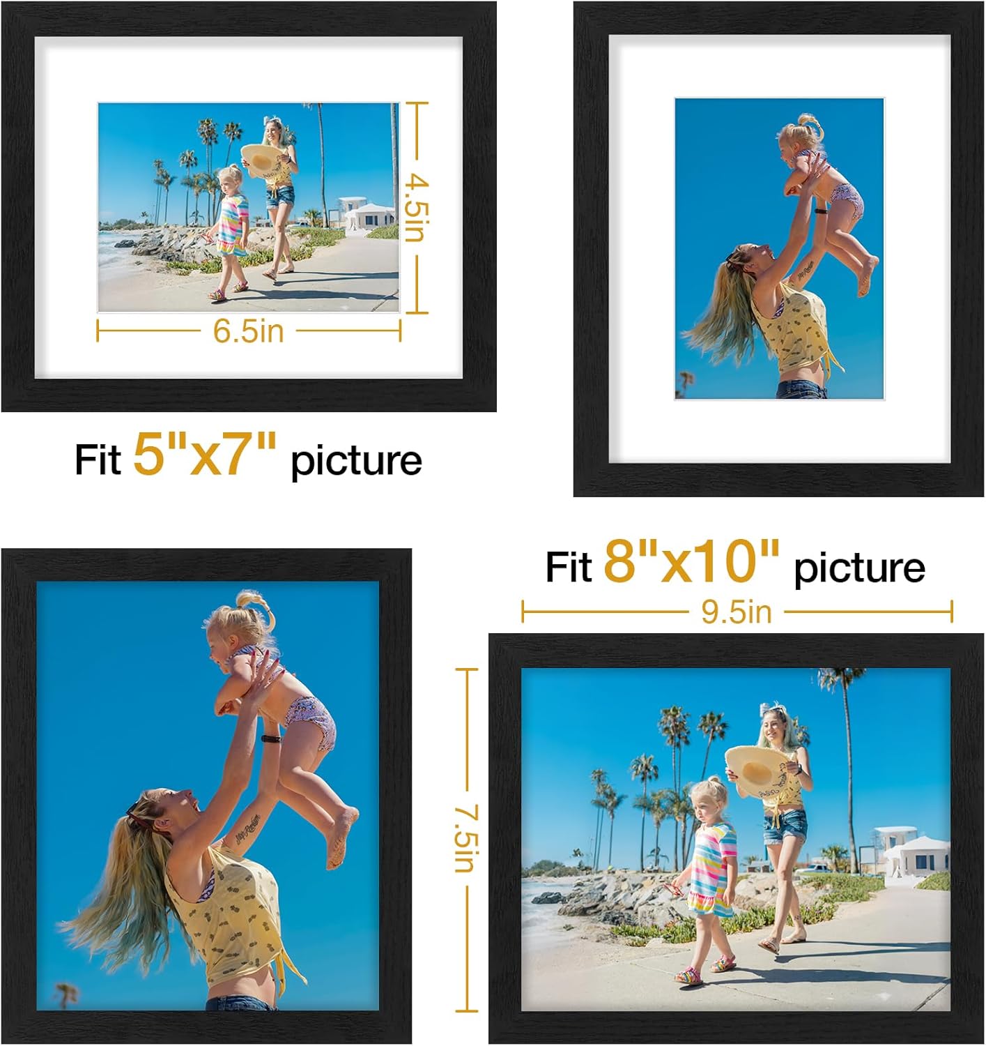 Thumbnail 4 de Vittanly 8x10 Picture Frames Set of 9 ⚙