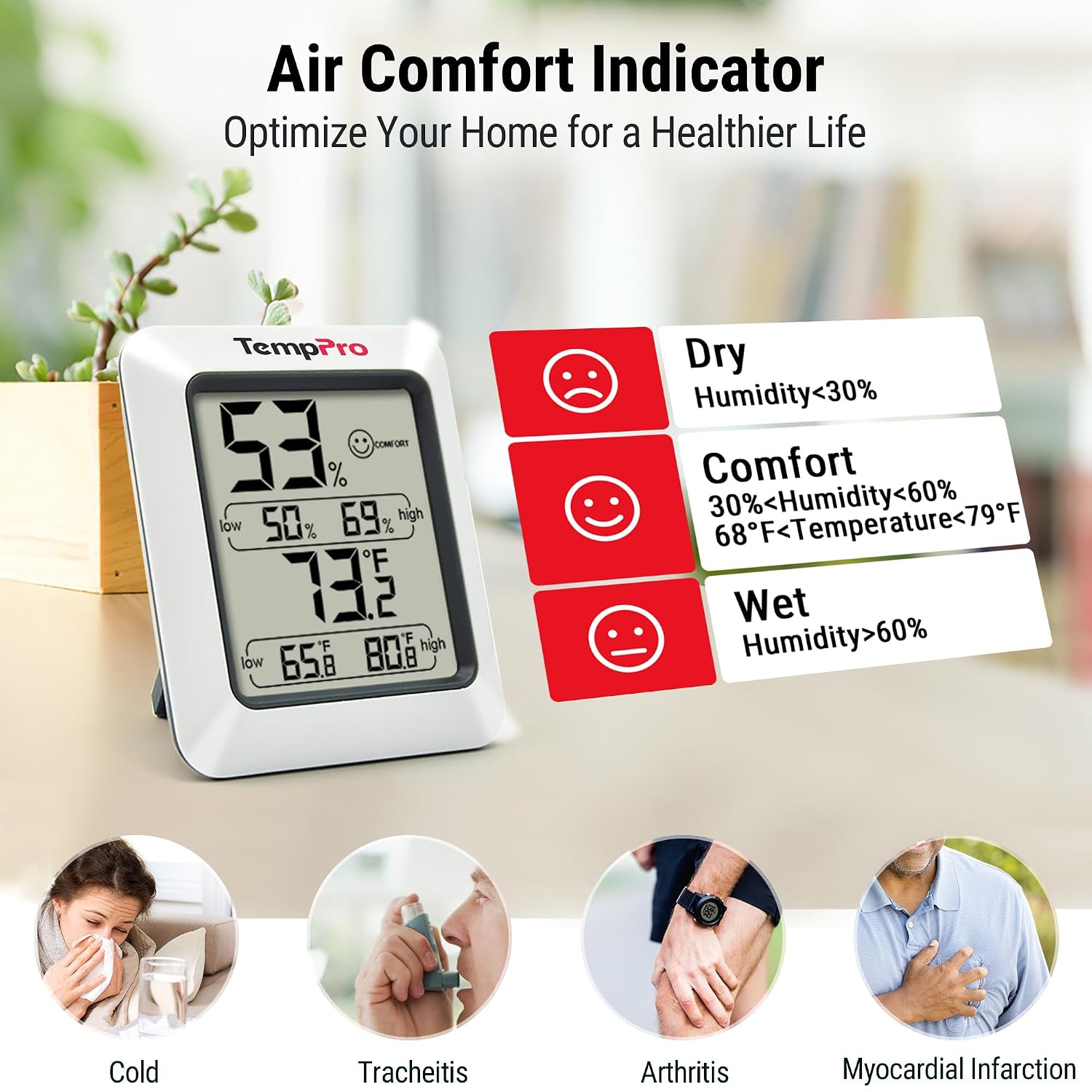 Detalle 2 de ThermoPro Thermo-Hygrometer Innen