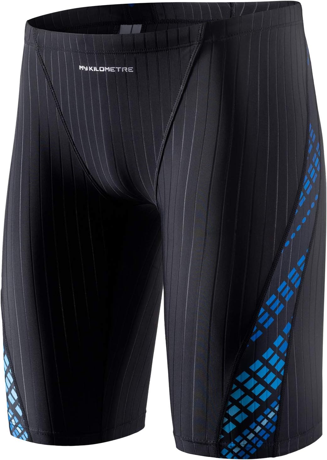 Detalle de MY KILOMETRE Jammer Swimsuit Mens Solid Endurance Long Training Jammer