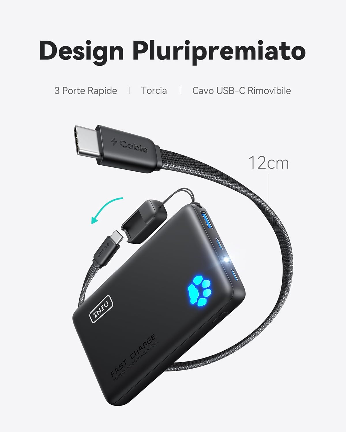 Thumbnail 3 de INIU Power Bank 10000mAh 45W ricarica rapida per smartphone