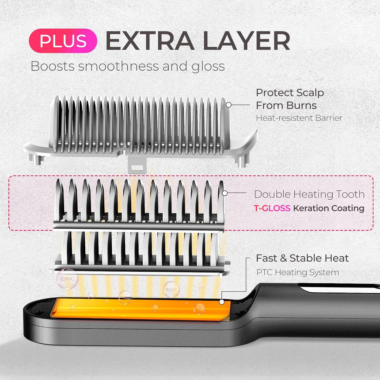 Thumbnail 3 de TYMO Hair Straightener Comb Plus 9 settings 🎀