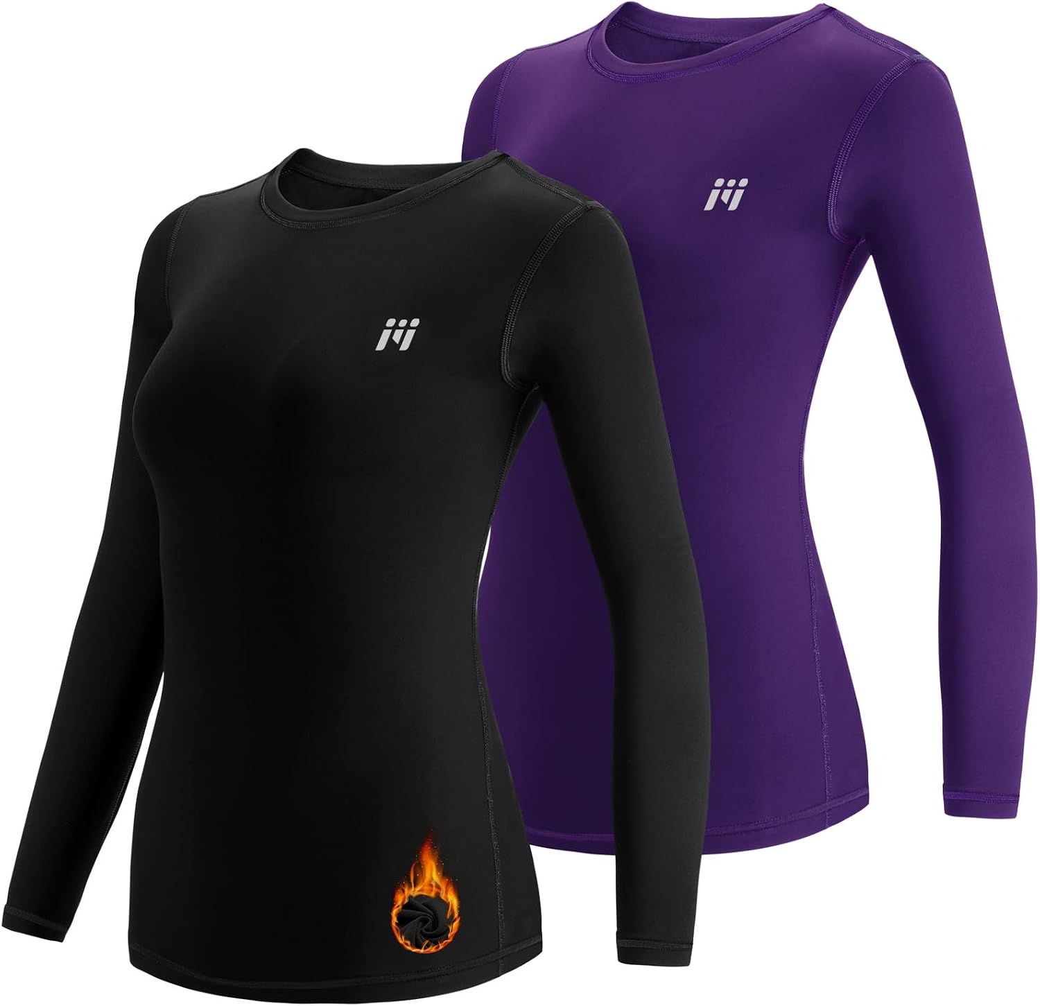 Detalle de MEETWEE Maglia Termica Donna a Manica Lunga: Base layer leggera e calda per sport e tempo freddo