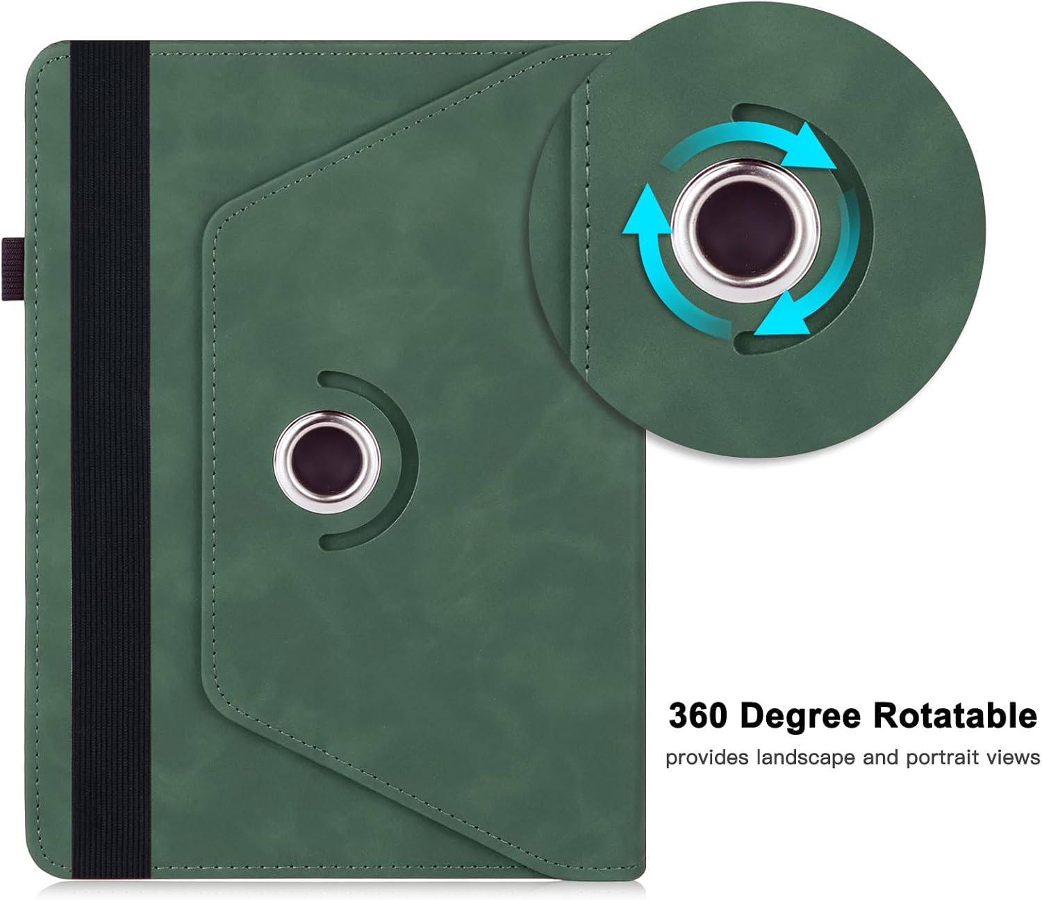 Detalle de Laddutoi Hülle für Samsung Galaxy Tab A11 2025 / A9 2023 8.7" – 360° Klapphülle aus PU Leder in Grün