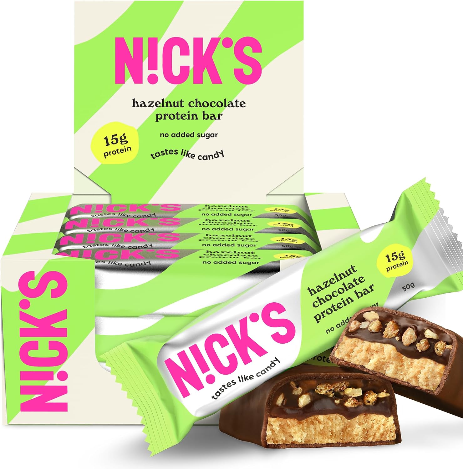 Detalle de NICKS Barres protéinées faible glucides Noisette