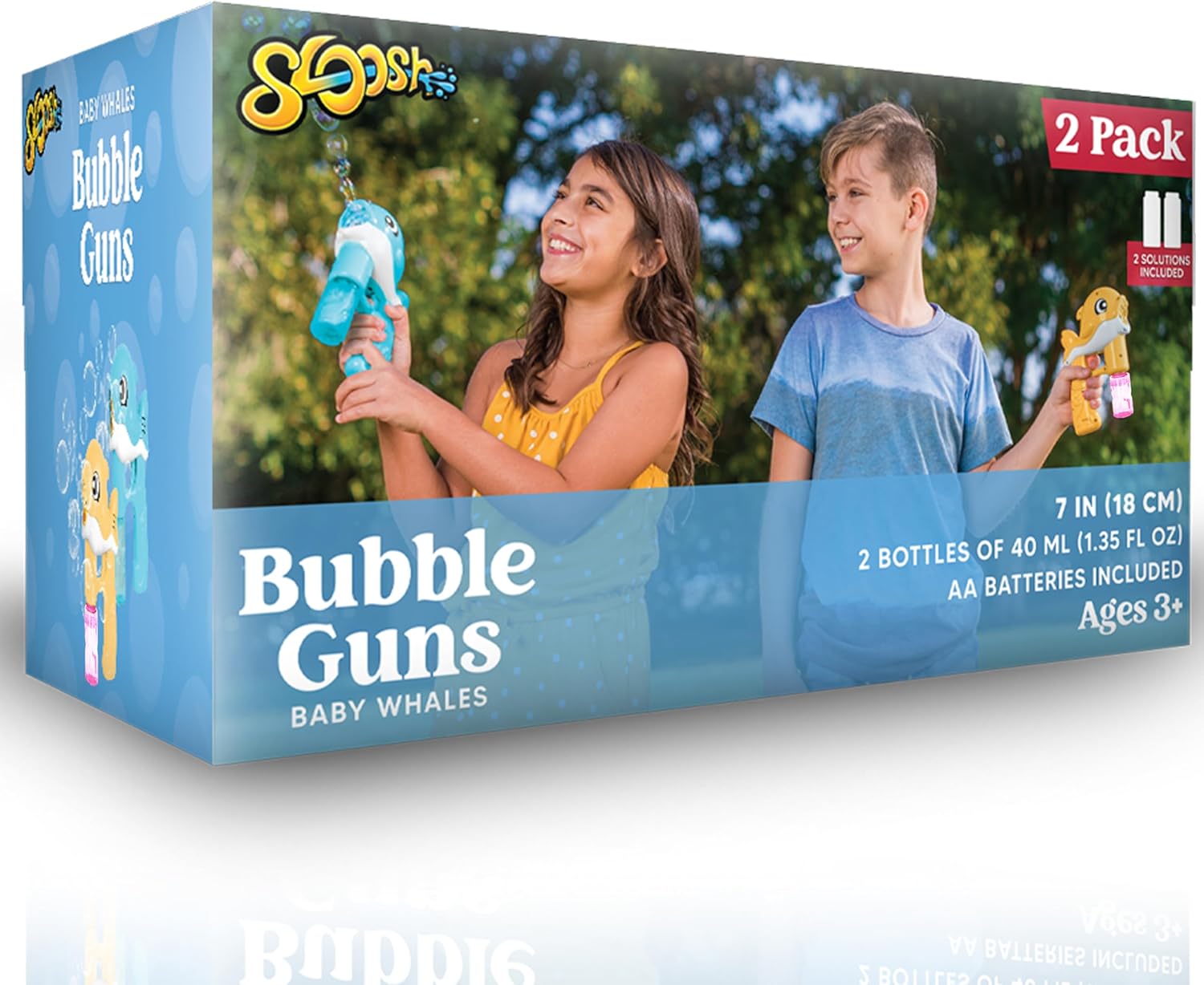 Thumbnail 6 de JOYIN 2 LED Seifenblasenpistolen (Wal) für Kinder – inkl. Batterien und 4 Seifenblasenlösungen