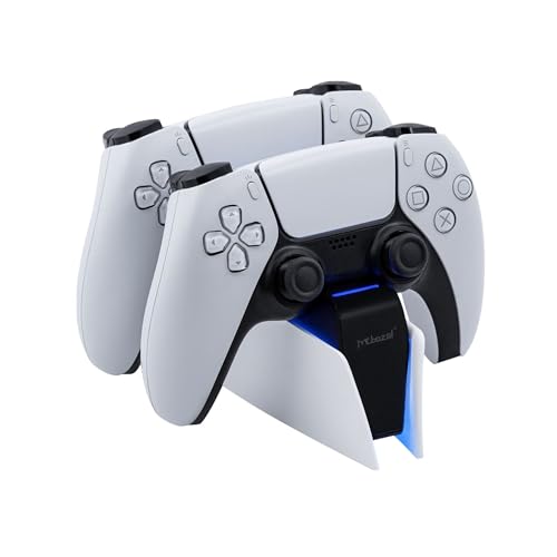 Detalle de Mcbazel Station de Charge pour Manette PS5 — Double Station de Charge Rapide USB-C avec Indicateurs LED et Protection Triple