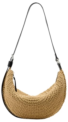 Detalle de AllSaints Half Moon Knot Shoulder Bag Natural Brown