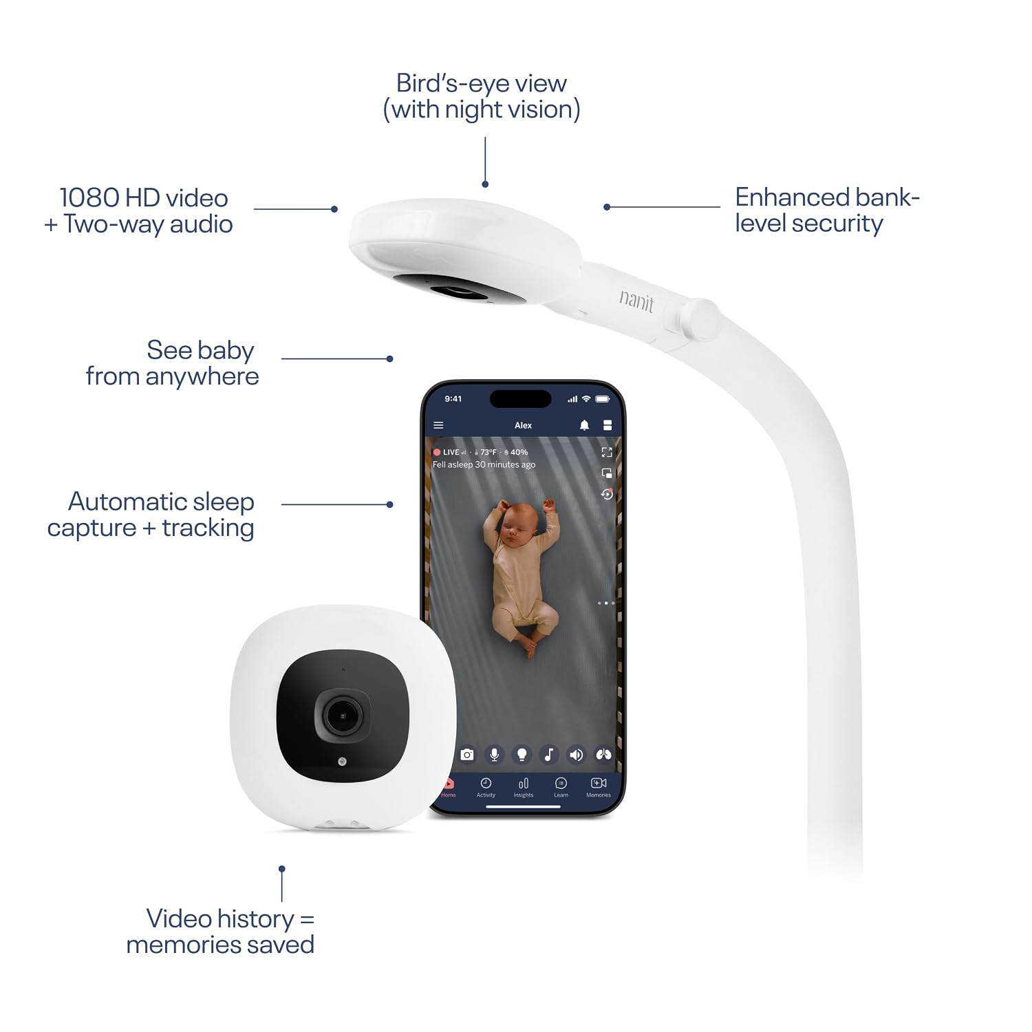Thumbnail 1 de Nanit Essentials Smart Baby Monitor 1080p