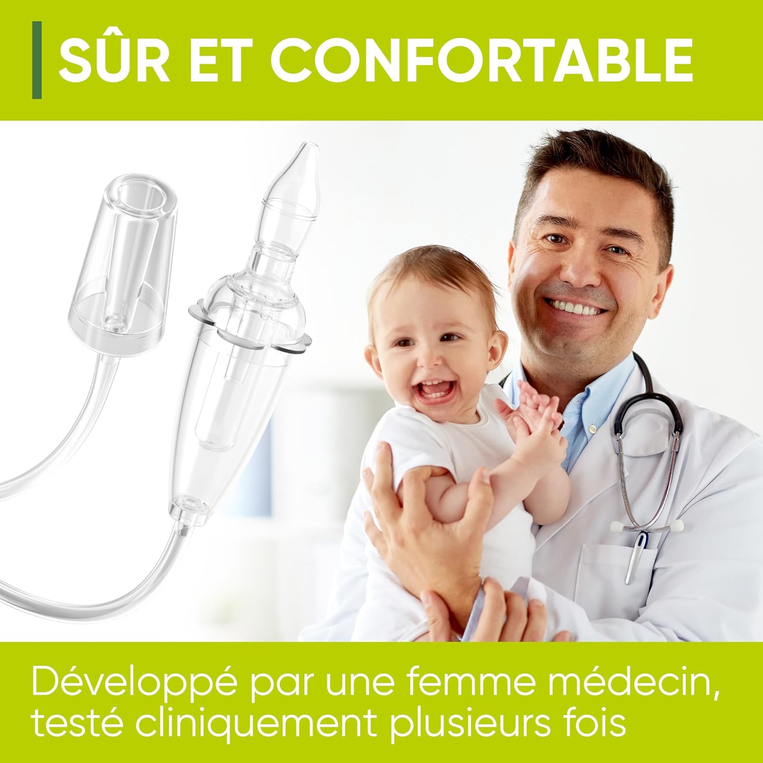 Thumbnail 3 de Airmed’s Vac Mouche Bébé Airmed’s Vac : aspiration nasale pour bébé, sûr et doux (testé en clinique) avec 2 embouts