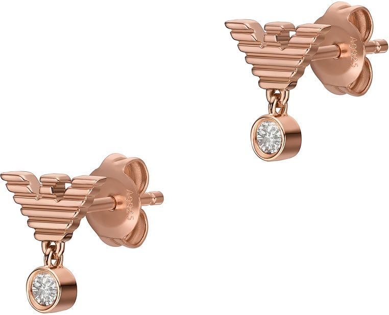 Thumbnail 5 de Emporio Armani Boucles d’oreilles pour femmes en acier inoxydable ou rosé avec fermoir à pression