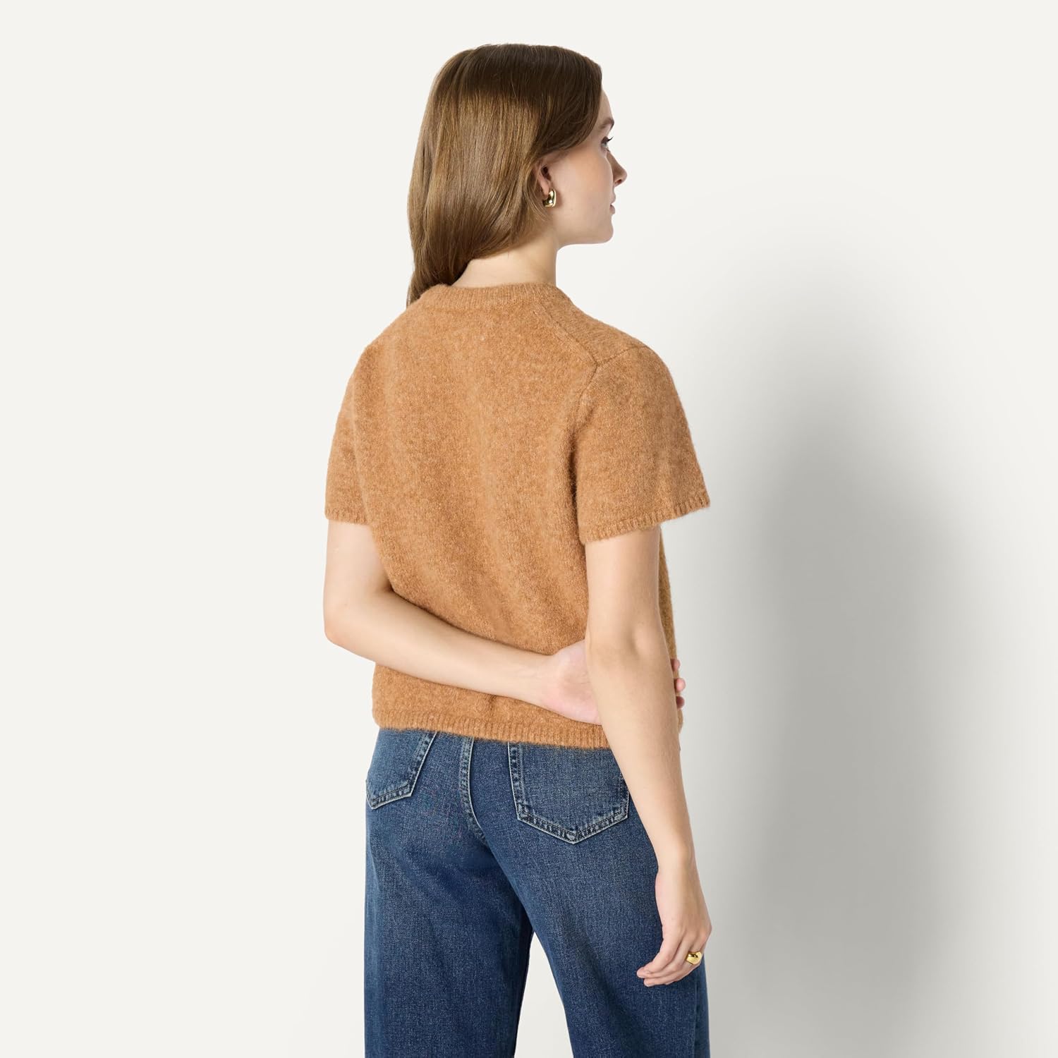 Detalle 2 de Amazon Essentials Damen Demis Favorit Kurzärmeliges Sweatshirt Mohairimitat