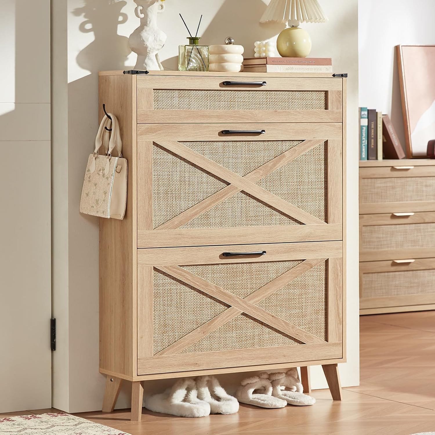 Detalle de LEYAOYAO Shoe Cabinet 9.5-Inch Depth