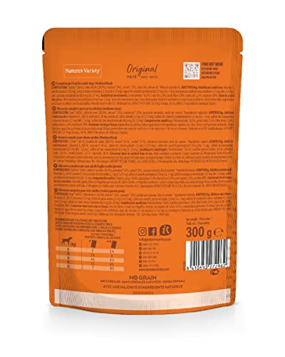Detalle de Nature's Variety Original No Grain – Paté para perros adultos con pavo (sin cereales) 8 x 300 g