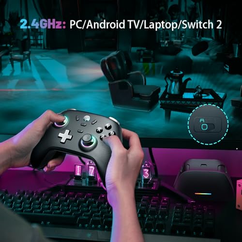 Thumbnail 7 de ECHTPower Controller gaming per PC e Switch, Hall, 1000 Hz e base di ricarica