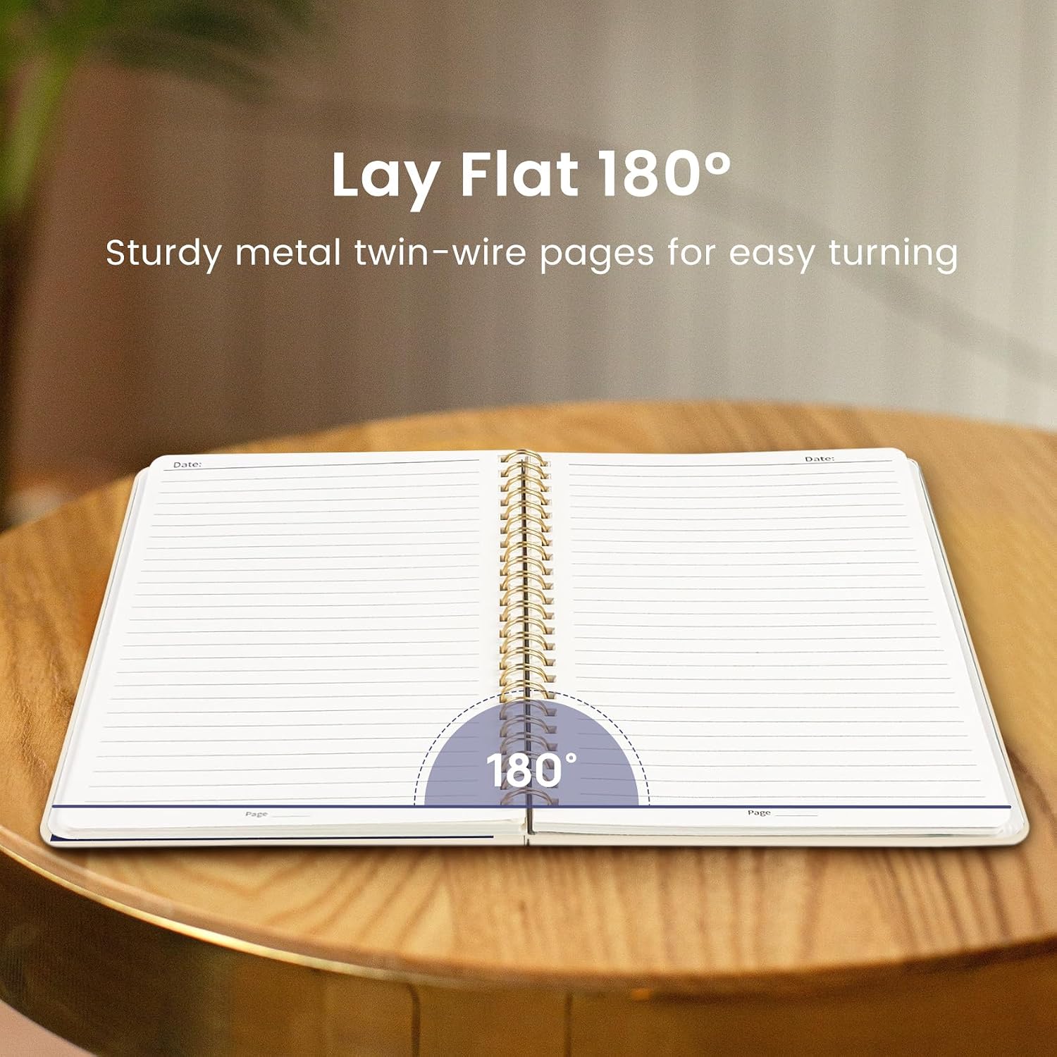Detalle 2 de Taja Folk Bloom A5 Lined Spiral Journal, 140 Pages, Hardcover