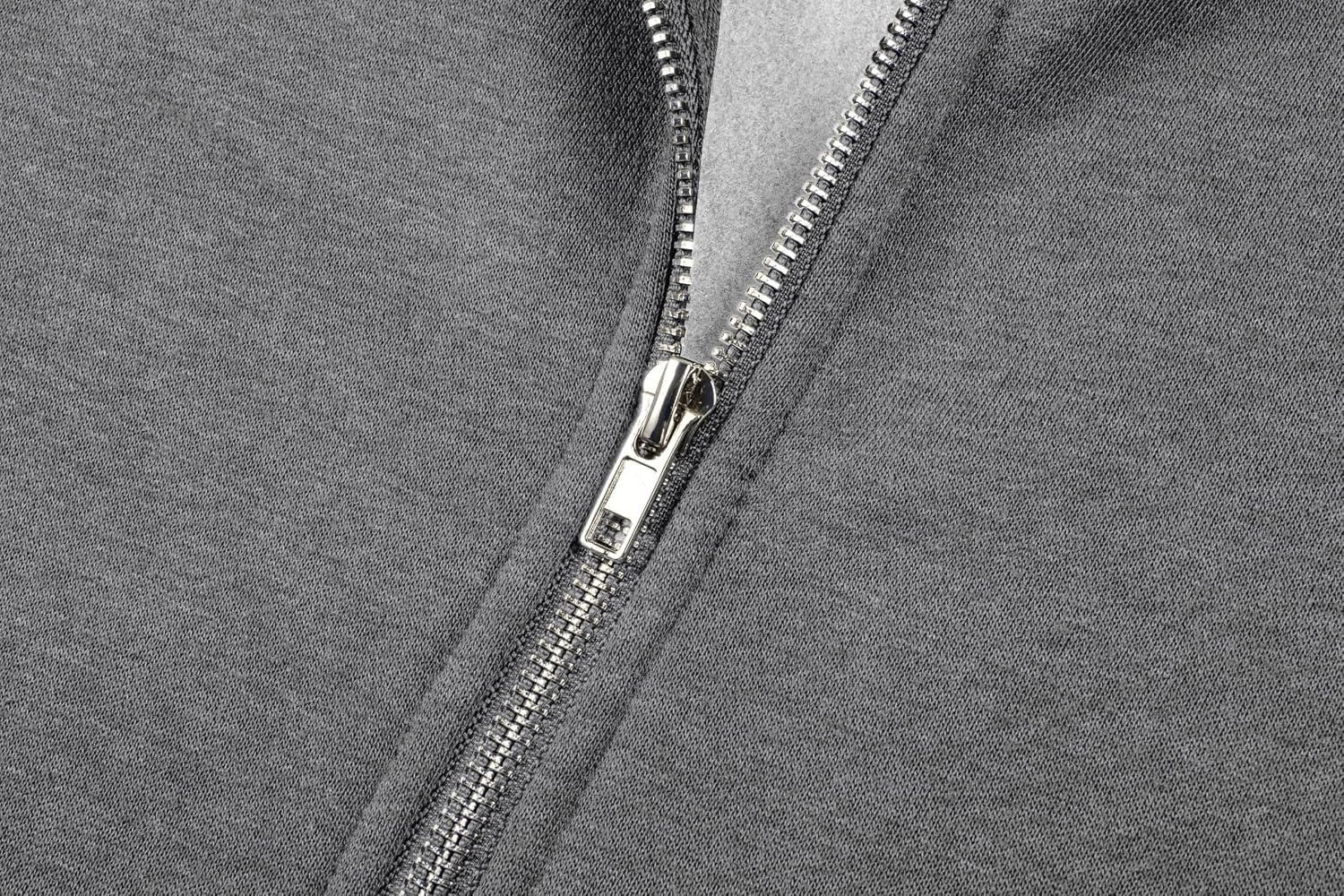Detalle de JMIERR Hoodie Herren – Baumwolle Einfarbig mit Reißverschluss, Langarm Sweatjacke mit Taschen