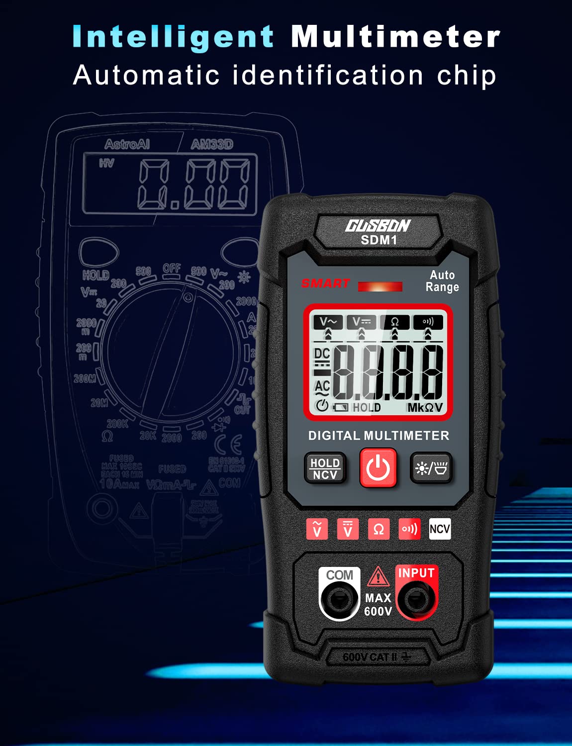Detalle 1 de CUSBON Digital Multimeter 600V