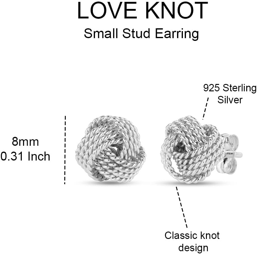 Thumbnail 3 de LeCalla Love-Knoten Ohrring 8 mm Silber 925