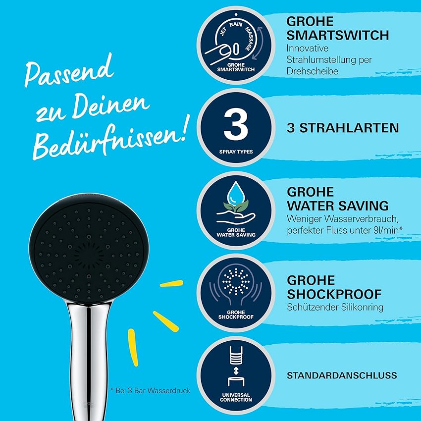 Thumbnail 3 de Grohe Vitalio Start 110 teleducha 3 chorros 🚿