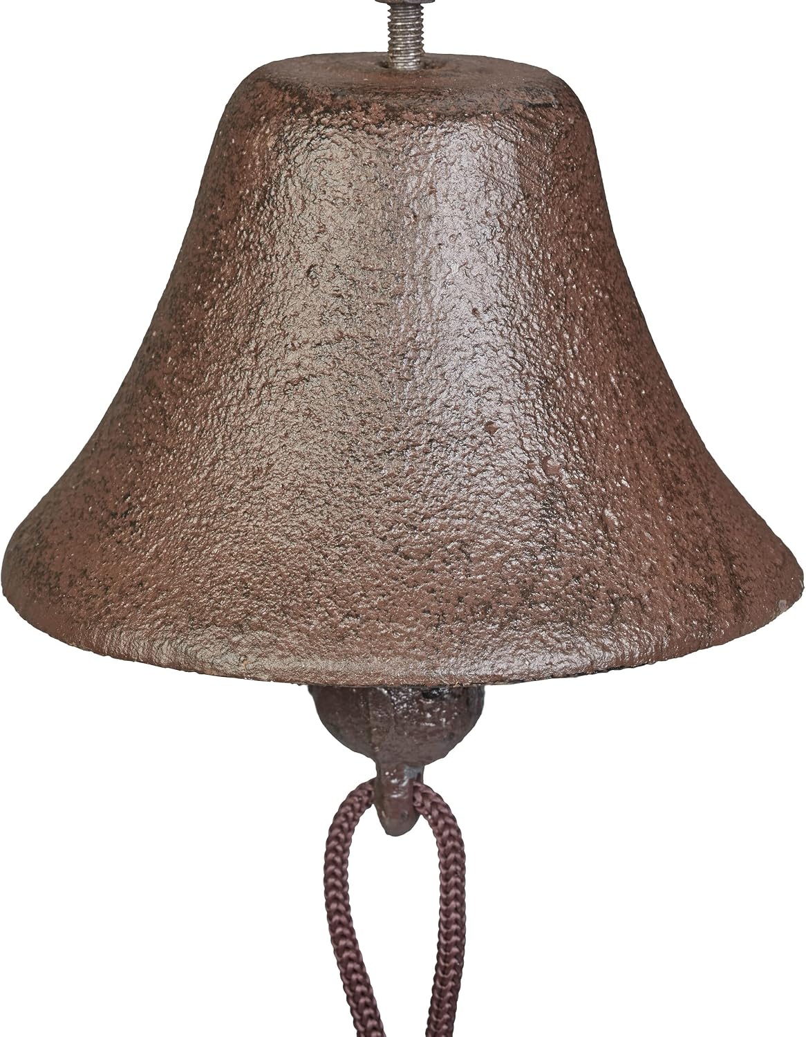 Thumbnail 6 de Relaxdays 10044899 gietijzeren buitenbel met koord, bruin retrodesign