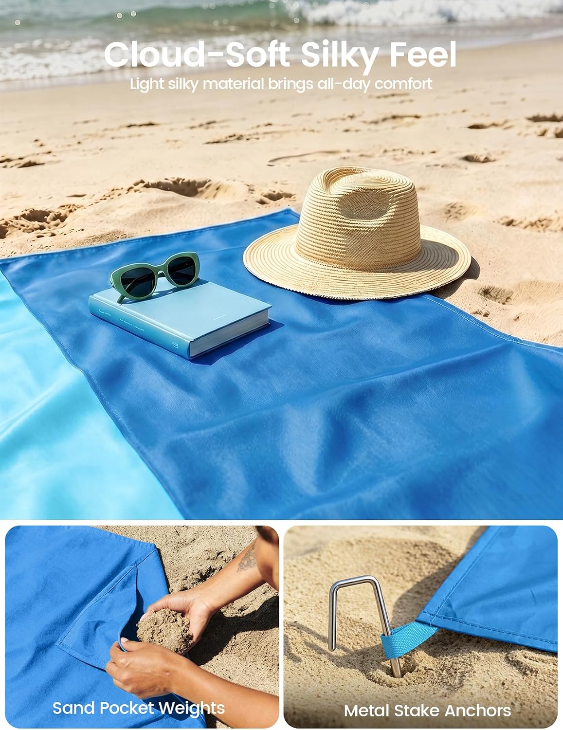 Detalle 2 de Lamicall Beach Blanket Ripstop Nylon