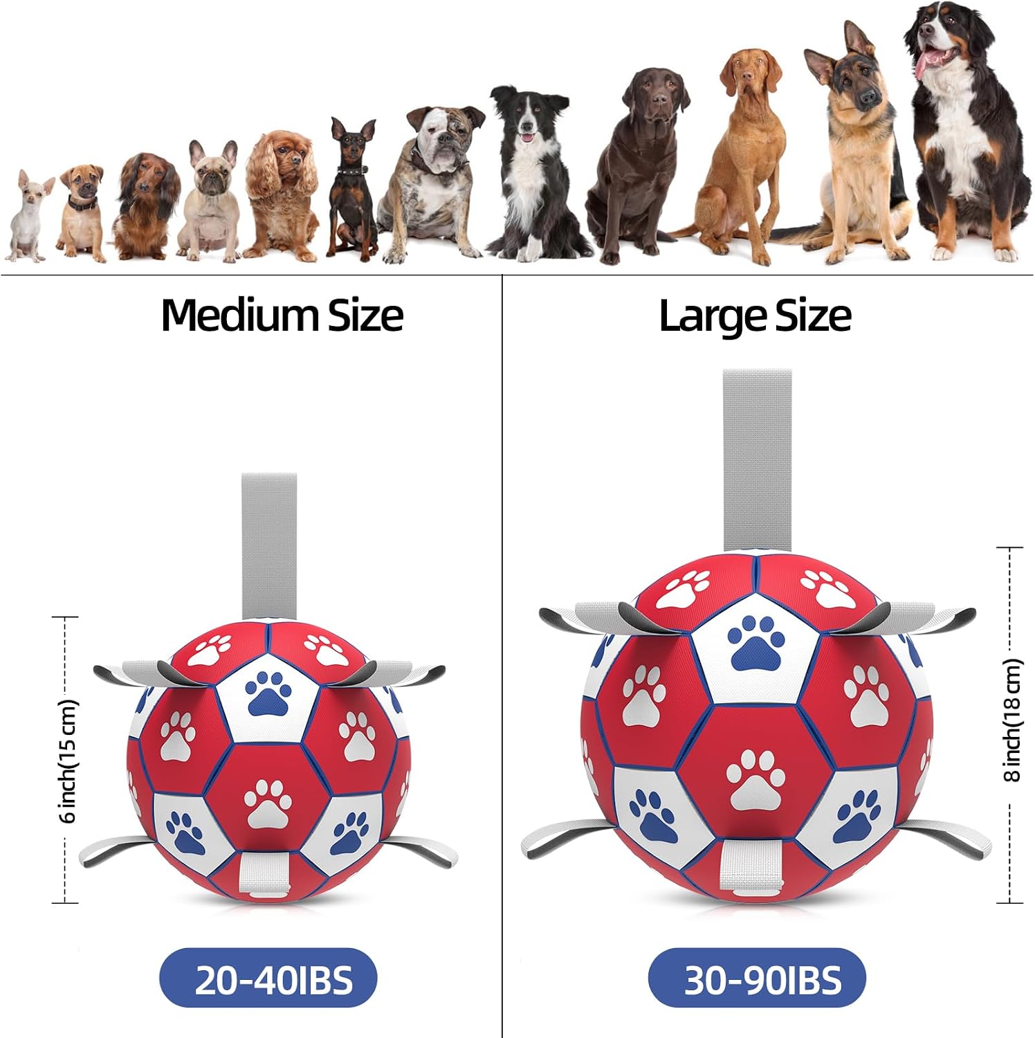 Thumbnail 5 de HETOO Dog Soccer Ball 8 inch