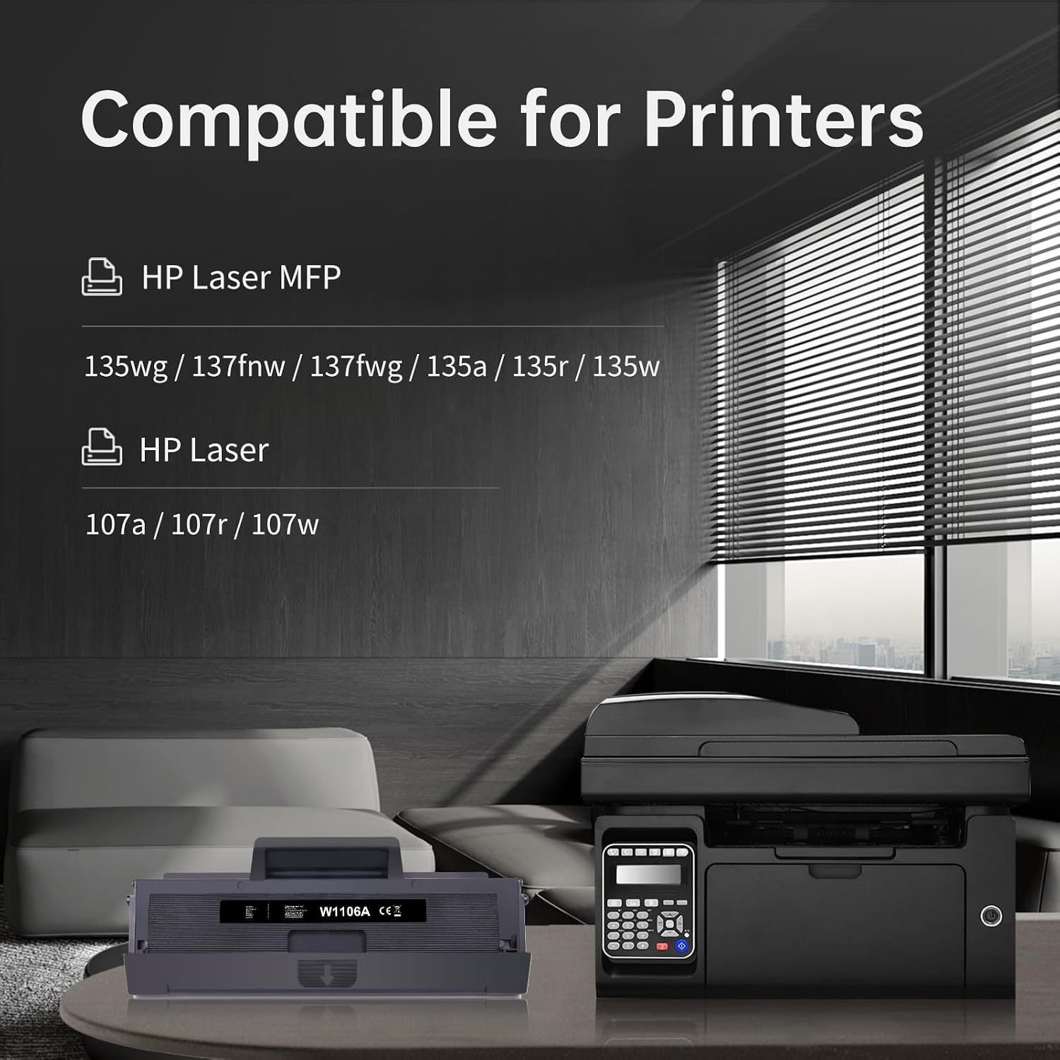 Thumbnail 1 de LEMERO Toner compatible HP 106A (W1106A) pour HP Laser et Laser MFP