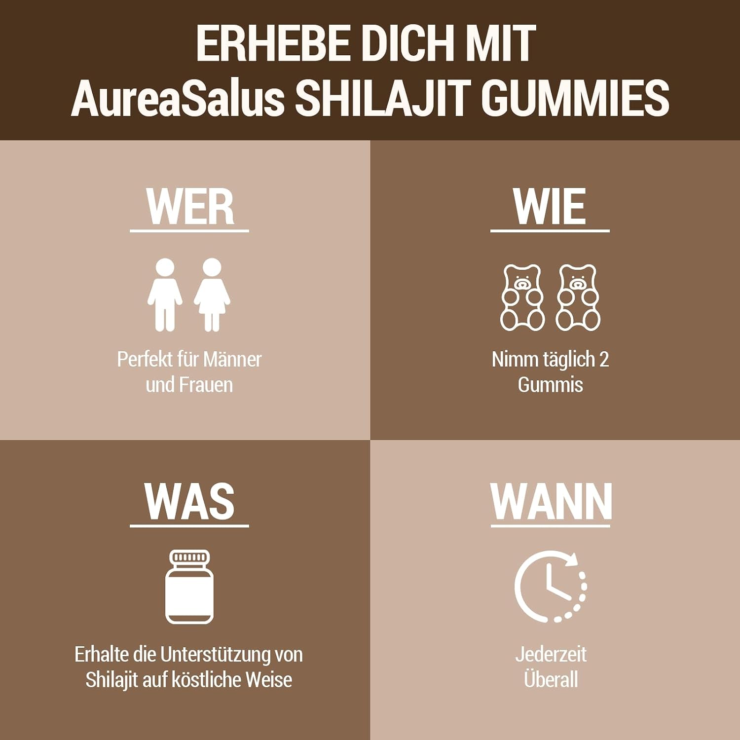 Thumbnail 5 de Gomitas Shilajit 1400mg con Chaga y Ashwagandha 🍬