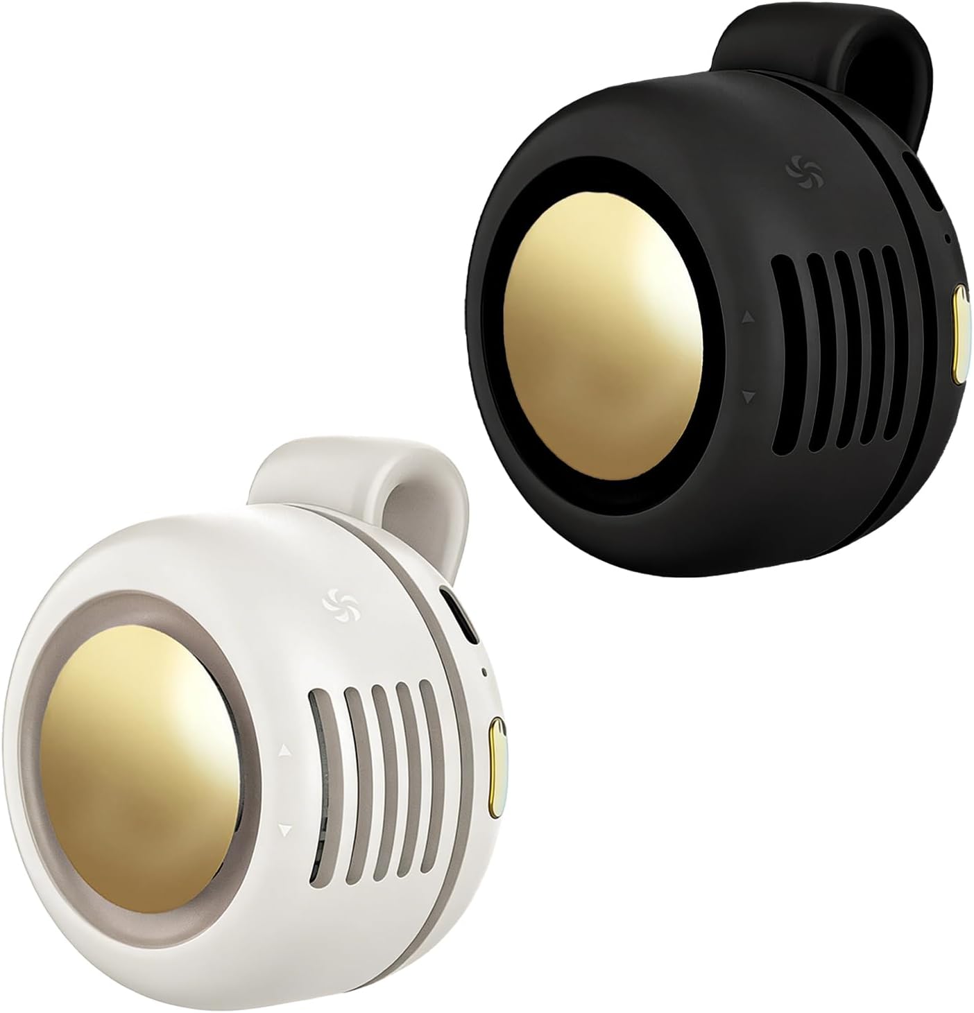 Detalle de Ahuccf Portable Clip-On Fan (2-Pack): Ultra-Light, USB Rechargeable, 360° Rotatable Bladeless Personal Fans