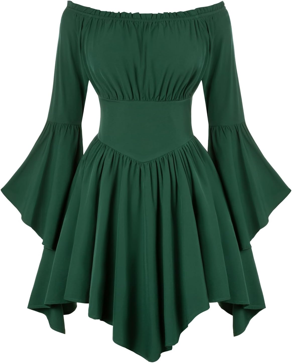 Detalle de Scarlet Darkness Renaissance Costume Dress with Bell Sleeves