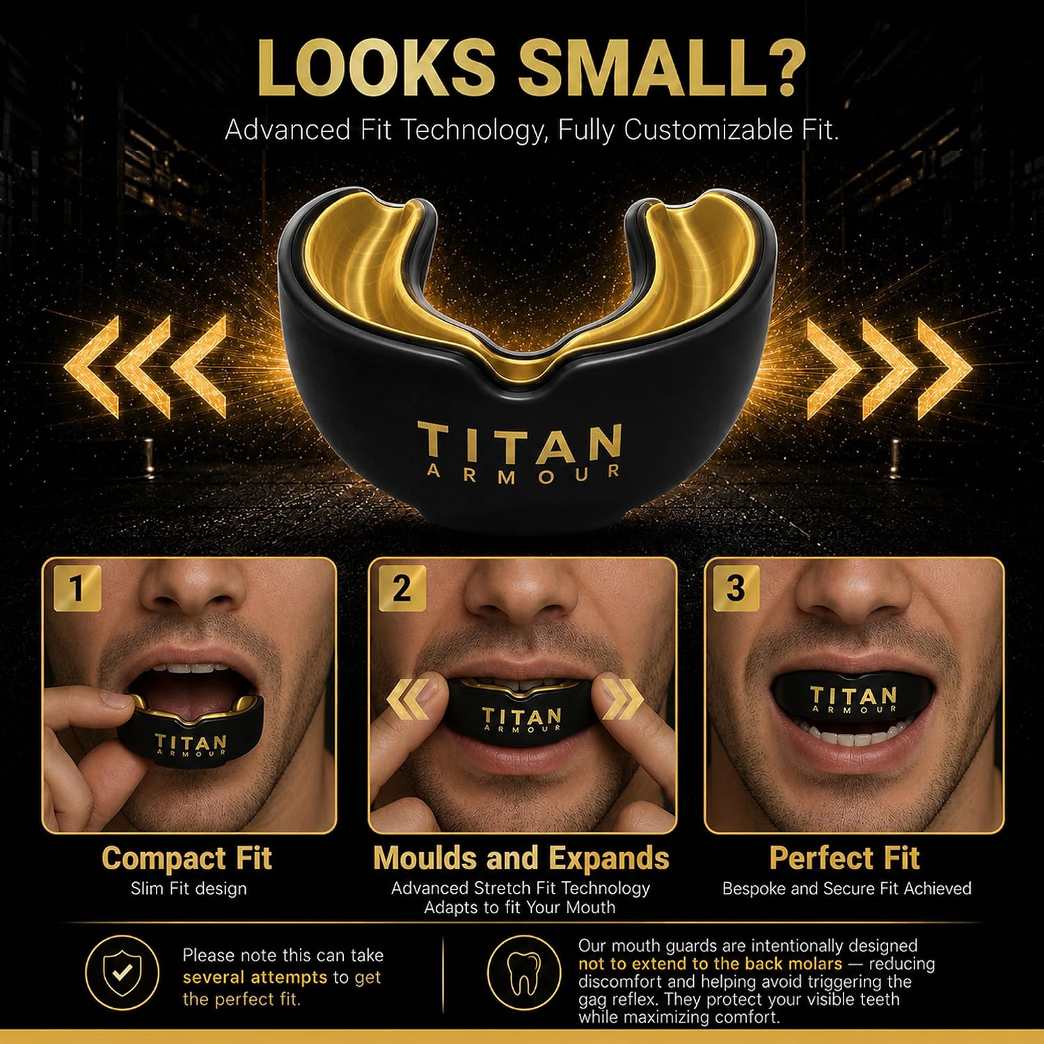 Detalle 2 de Titan Armour Gum Shield Gold 11+