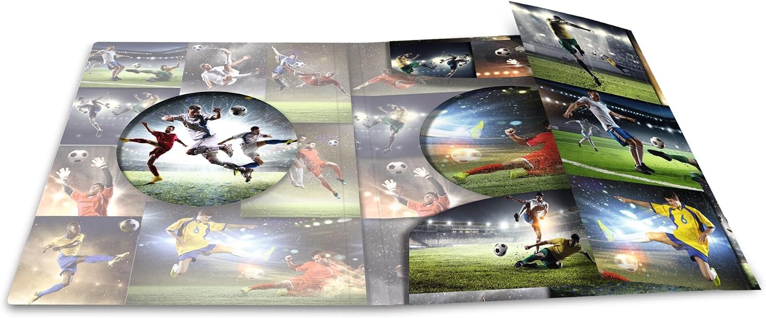 Thumbnail 2 de HERMA 19187 samlarmapp A4 med fotbollsmotiv, elastiskt band, 3-pack i PP