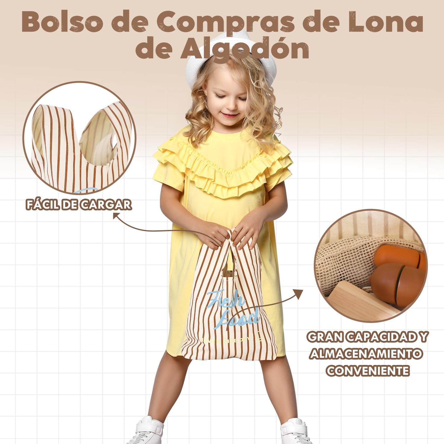 Detalle 2 de Comida Madera Juguete Accesorios Cocina 20+ 🍎