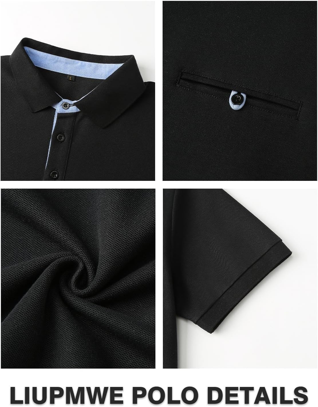 Thumbnail 4 de LIUPMWE Herren-Poloshirt aus Baumwolle mit Kontrastdesign für Sommer & Sport