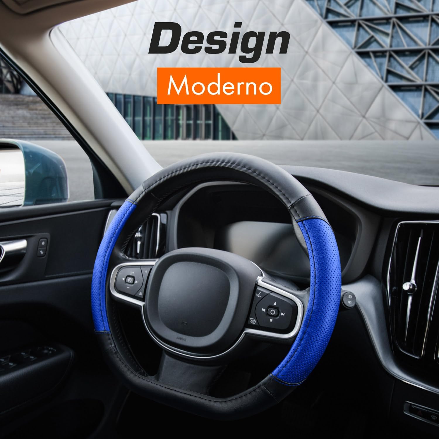 Thumbnail 1 de Upgrade4cars Coprivolante Tipo D Nero Blu 37-38 cm