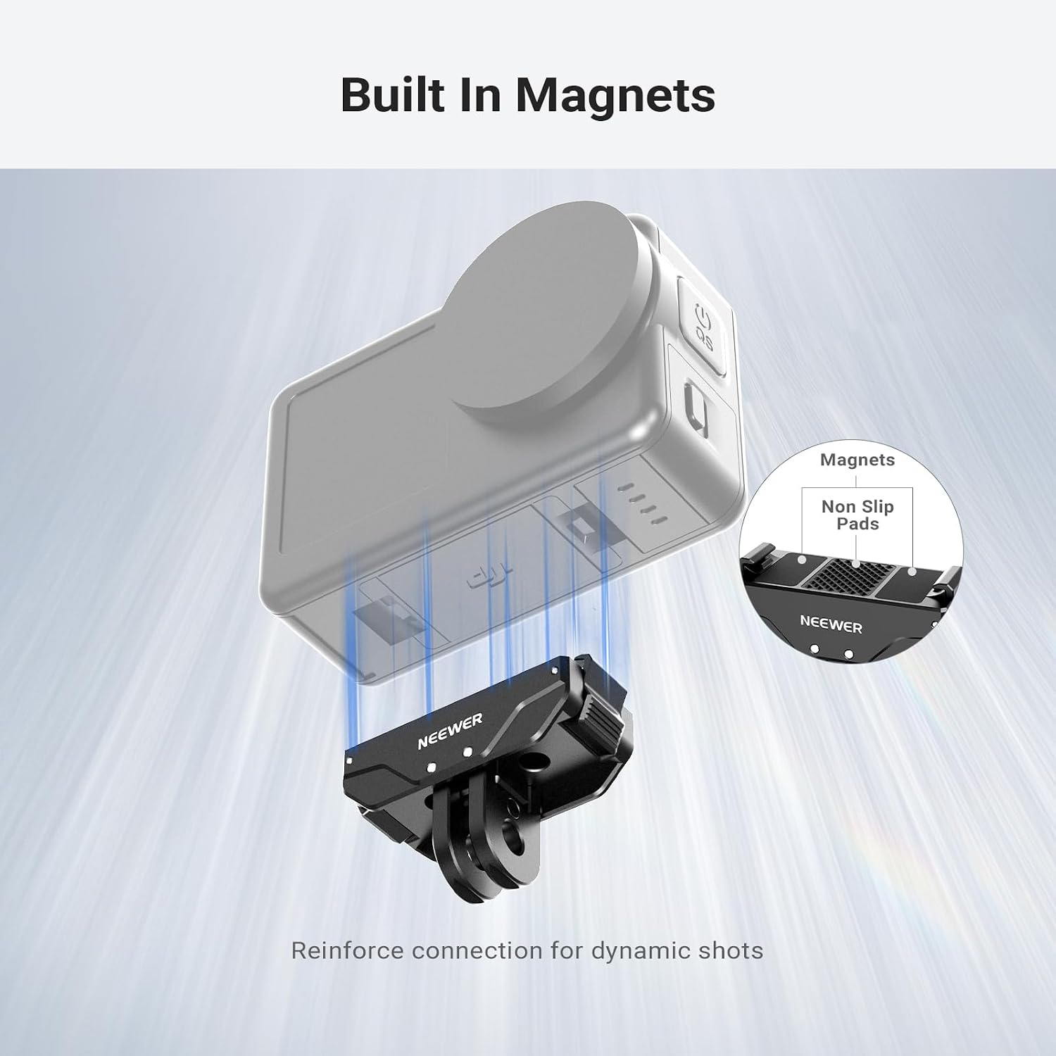 Thumbnail 3 de NEEWER Magnetic Quick Release Mount for DJI Osmo Action 6 (AC071) with Universal Adapter and 1/4" Thread