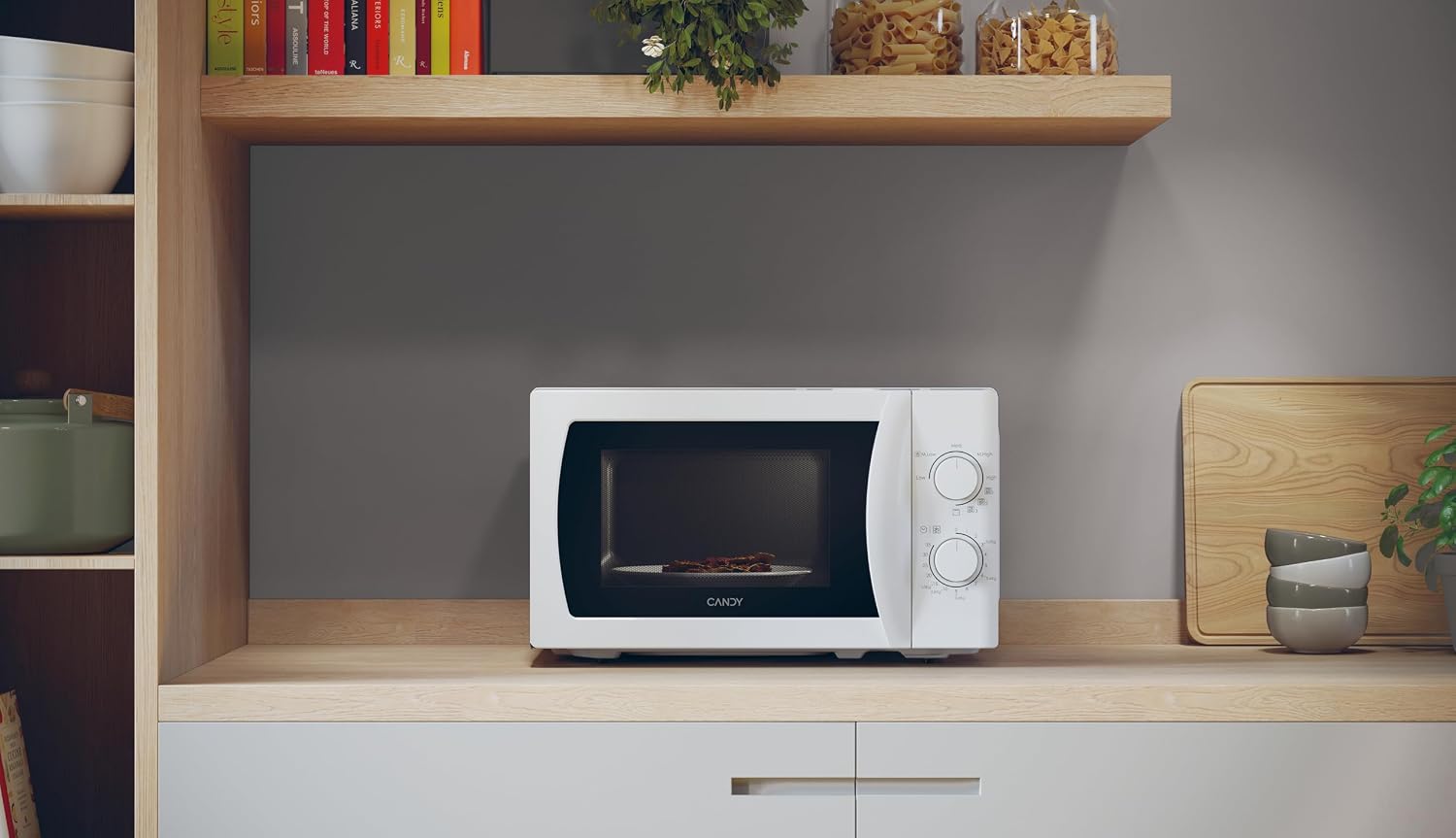Detalle de Candy Idea CMG20SMW microonde con grill da 20 litri e 5 livelli di potenza
