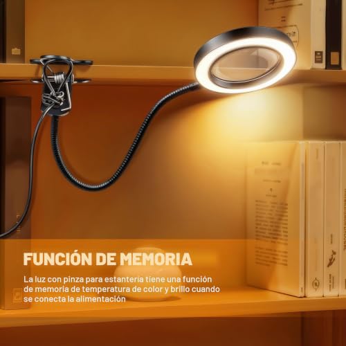 Detalle de Akynite 10X Lupa con Luz y Pinza: precisión al alcance de la mano