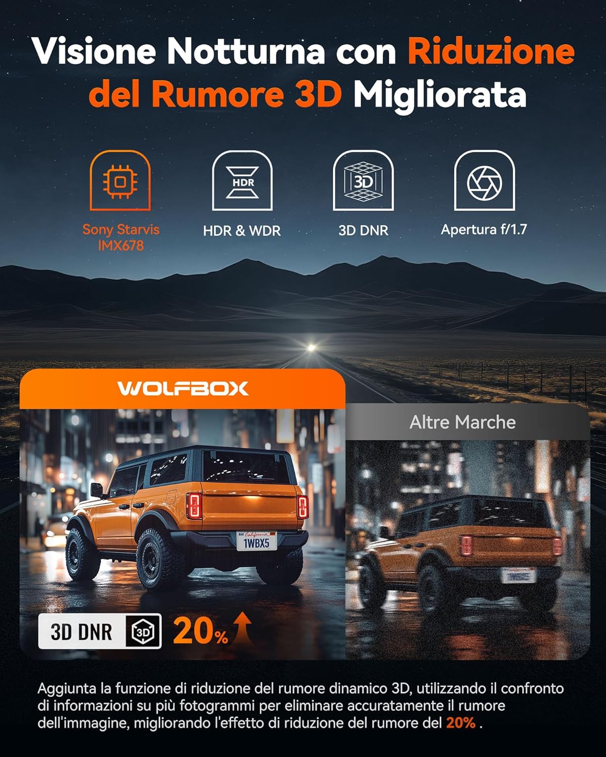 Thumbnail 3 de WOLFBOX Starvis 2 X5 telecamera auto 8MP 128GB