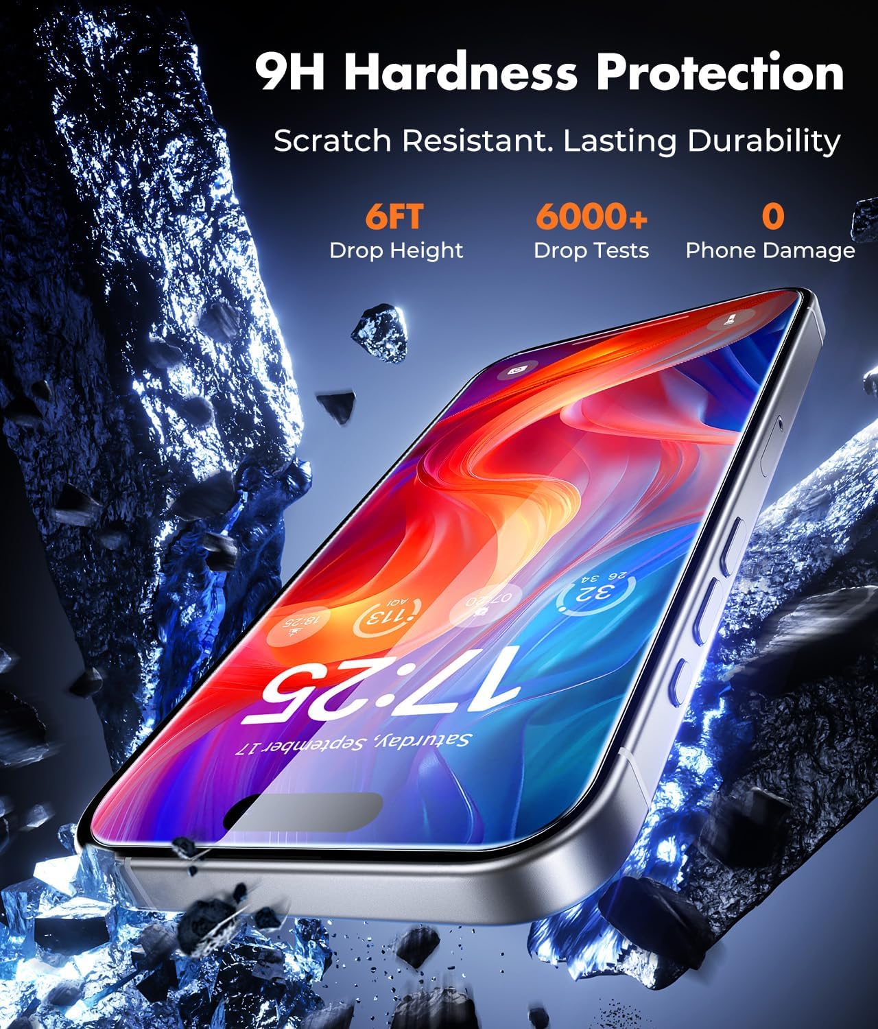 Thumbnail 4 de UNBREAKcable 2-Pack Screen Protector for iPhone 16 Pro – Double Shatterproof Tempered Glass with Easy Installation Frame