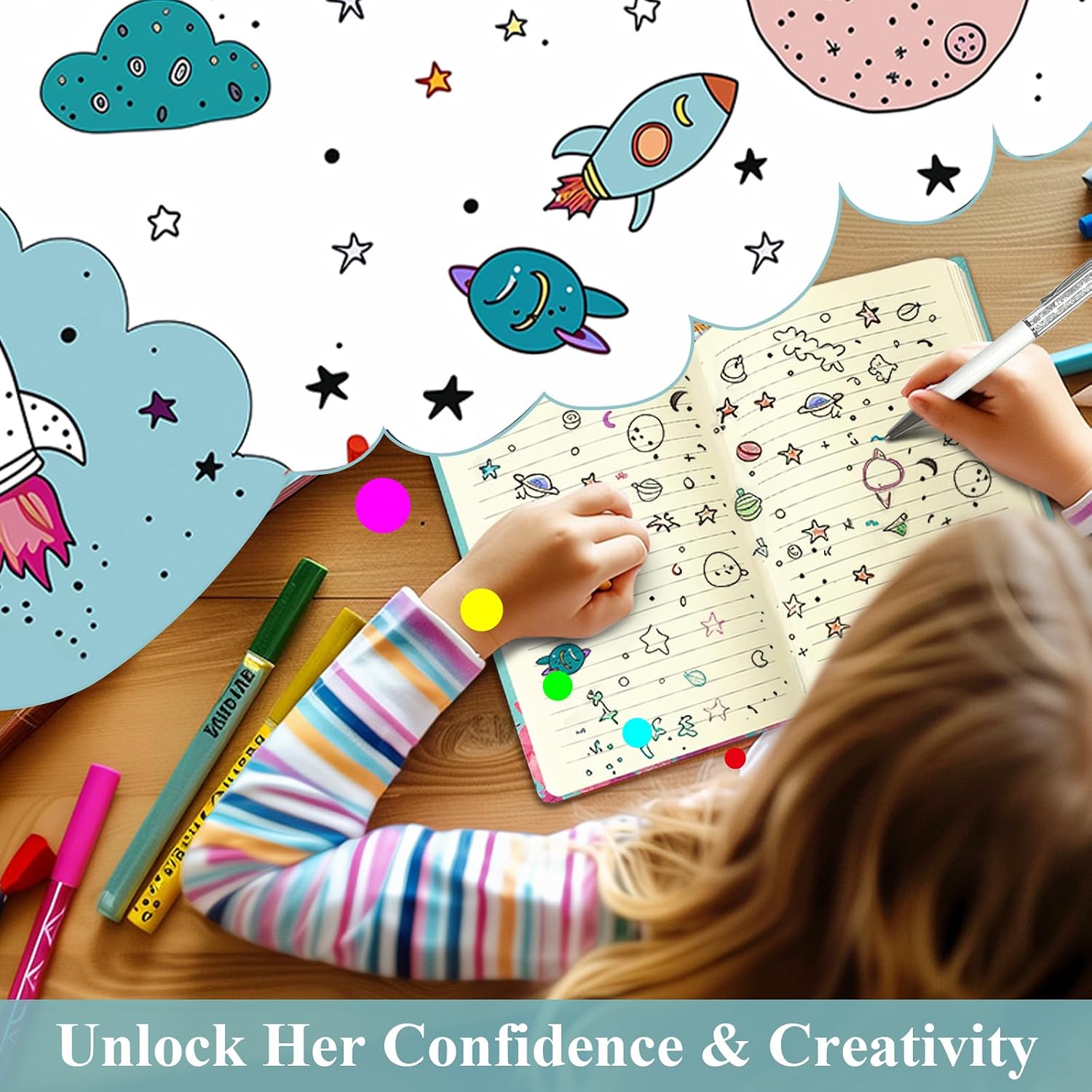 Thumbnail 5 de DWIYITTN Butterfly Journal for Girls, 192 Lined Pages, Hardcover and Pen