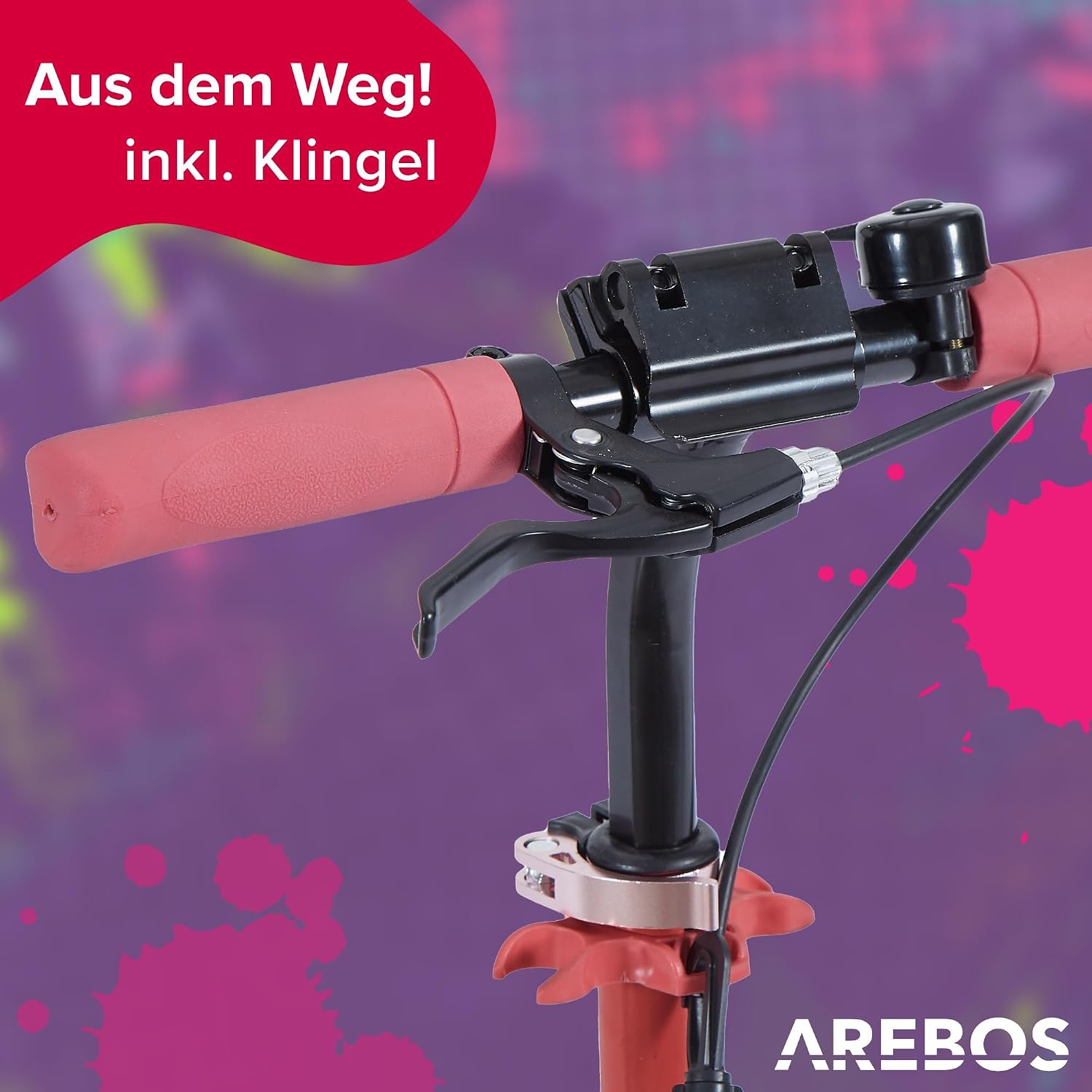 Thumbnail 2 de Arebos Cityroller Tretroller LED höhenverstellbar