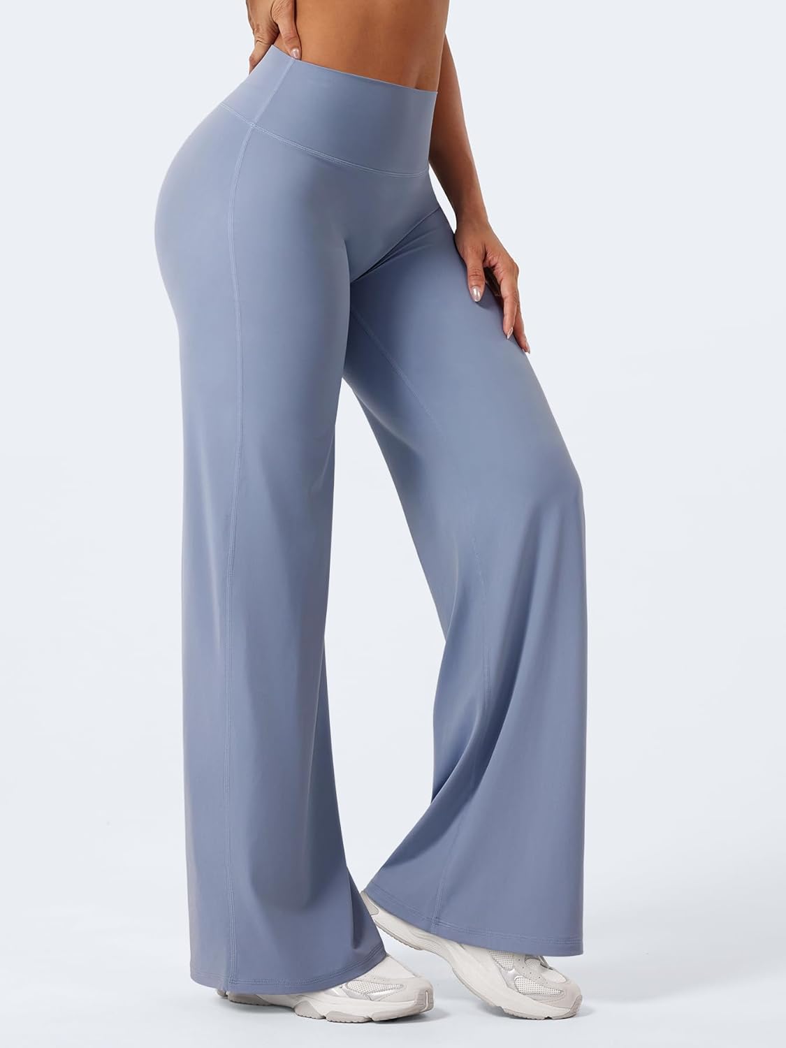 Thumbnail 2 de YEOREO Seamless Yoga Trousers for Women – High Waist Straight Leggings with Flared Fit