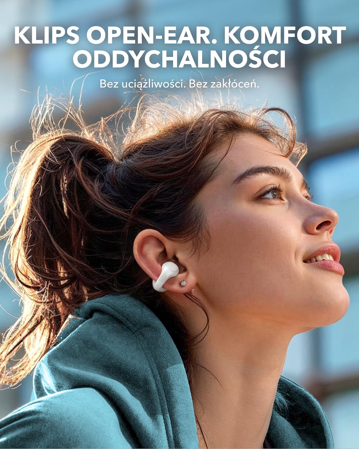 Detalle 2 de Soundcore C30i – białe słuchawki otwarte z klipsem, do 30 godzin pracy
