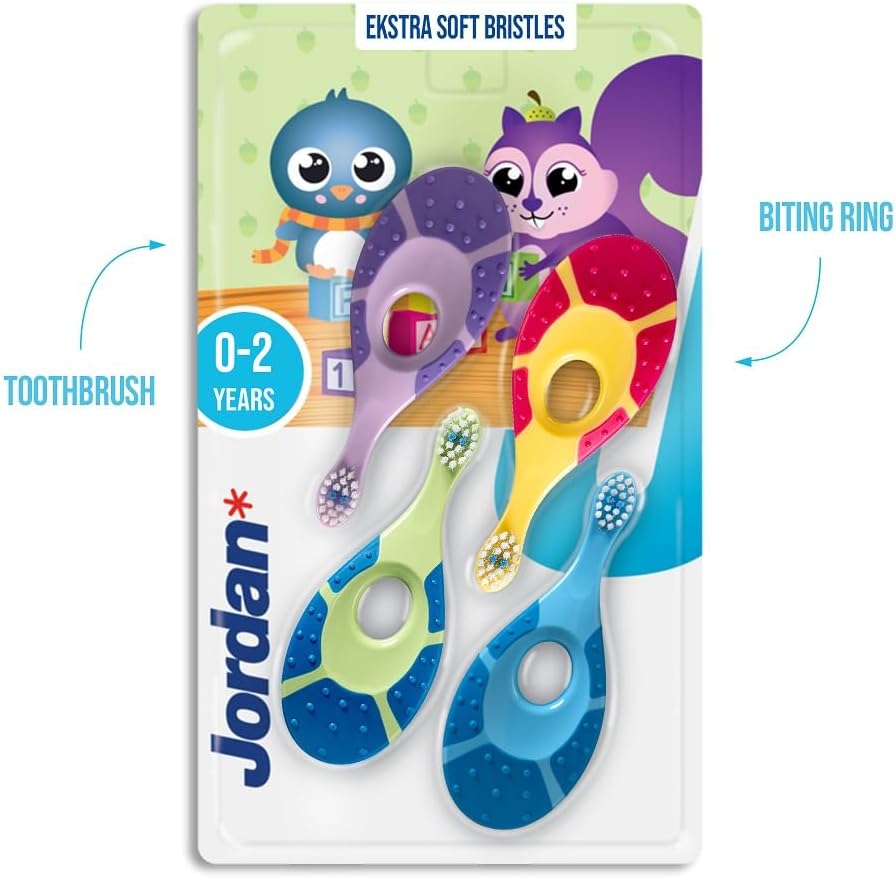 Thumbnail 6 de Jordan Step 1 Baby Toothbrush | Pack of 4 with Extra Soft Bristles and Gentle Biting Ring
