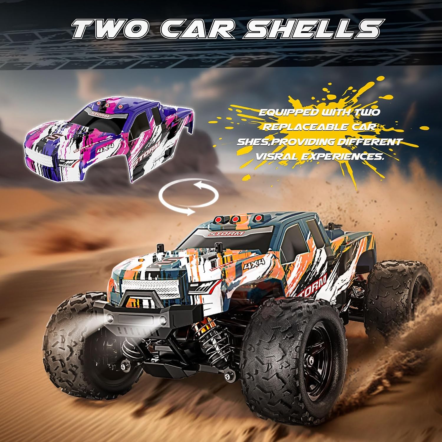 Thumbnail 6 de YESHIN 1:18 Auto telecomandata 4WD Monster Truck RC – alta velocità e robustezza per adulti e bambini
