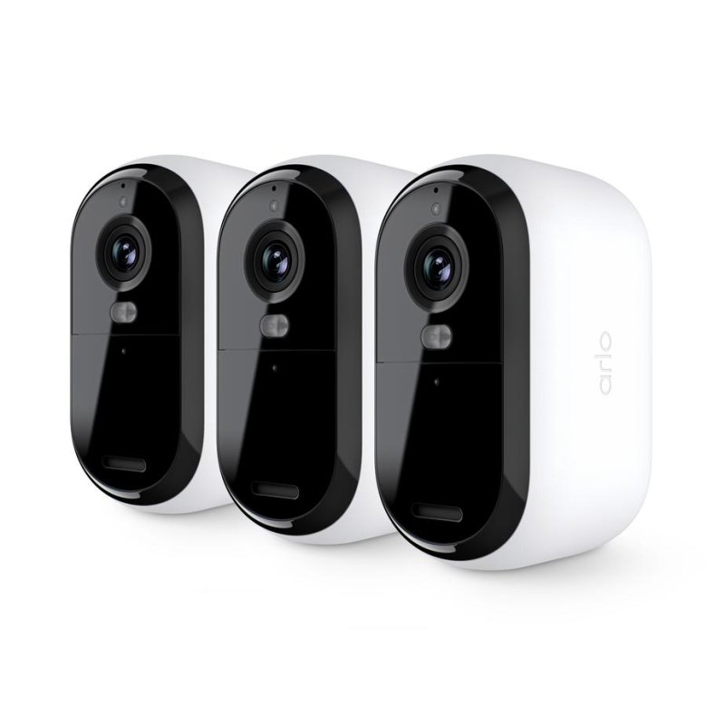 Detalle de Cámara IP Arlo Essential 3 2K: visión nocturna en color, audio bidireccional y instalación para interior y exterior