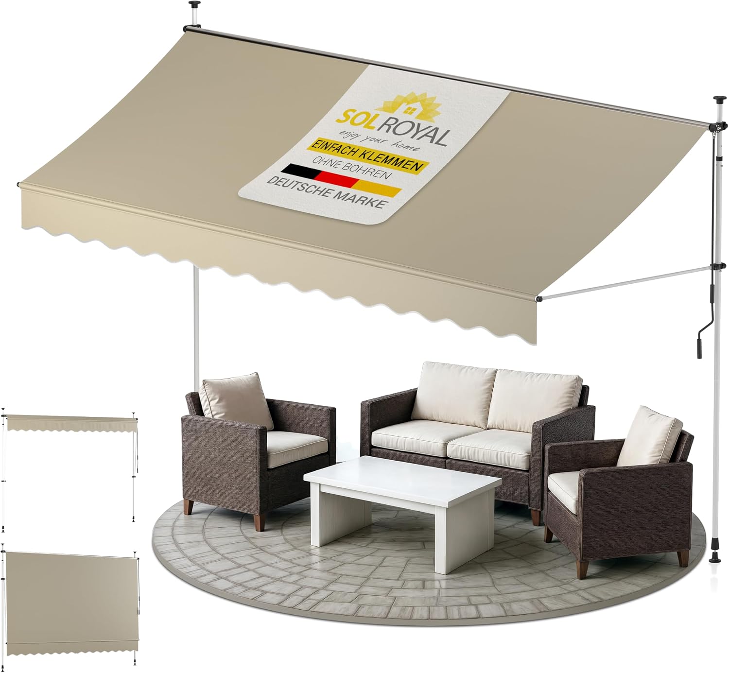 Detalle de Sol Royal Klemmmarkise 4m breit