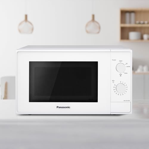 Thumbnail 7 de Panasonic NN-E20JWMEBG Mikrowellenofen mit Glasteller, 20L, 800W, Auftaufunktion, 5 Leistungsstufen, Weiß – 2025 Modell