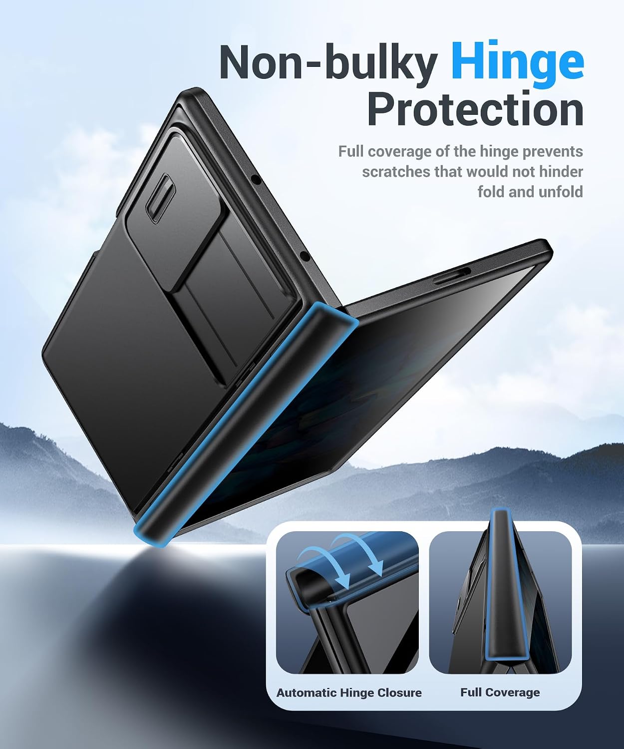 Thumbnail 6 de BERFY Samsung Galaxy Z Fold 7 privacy case with kickstand